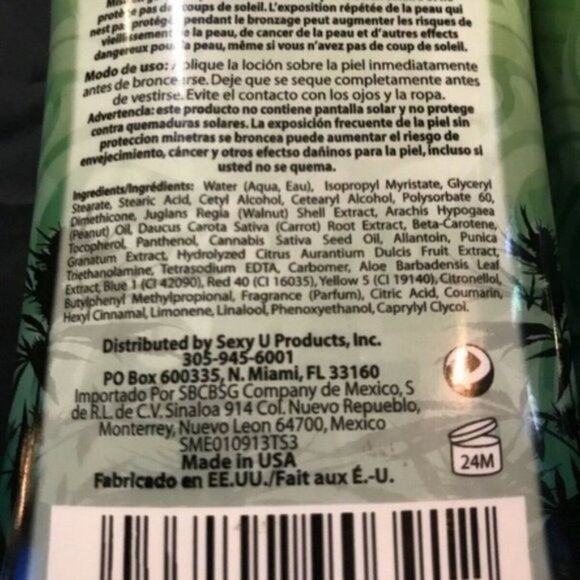 Zero to Sexy Hemp Indoor Tanning Lotion - Picture 5 of 6